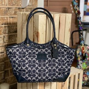 Bleeker Blue Coach Handbag
